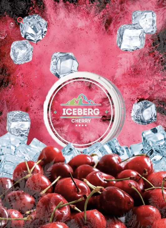 Iceberg Strong Cherry Nicotine Pouches, Snus 75mg/g